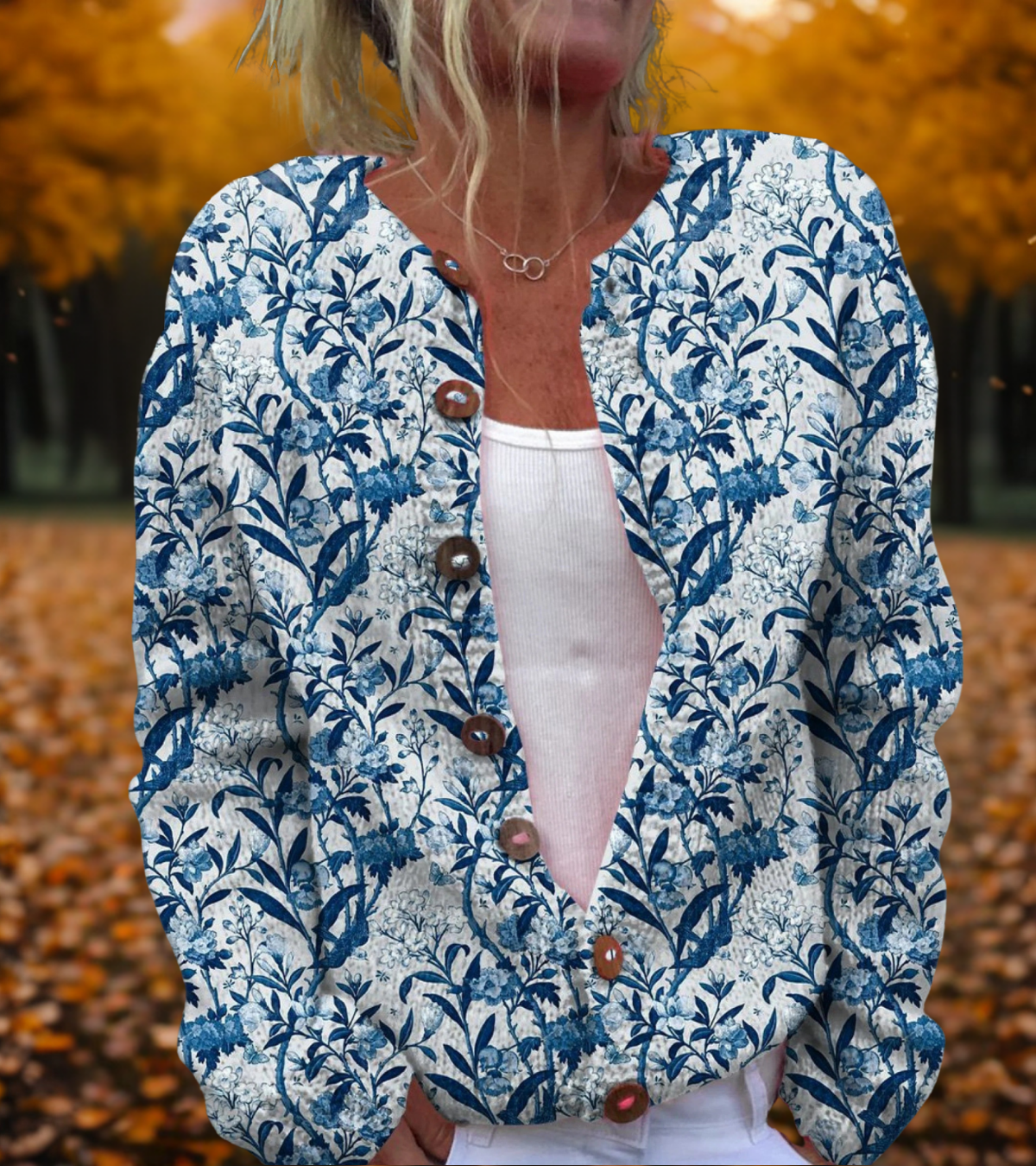 MARY | Cardigan en Bloemdesign