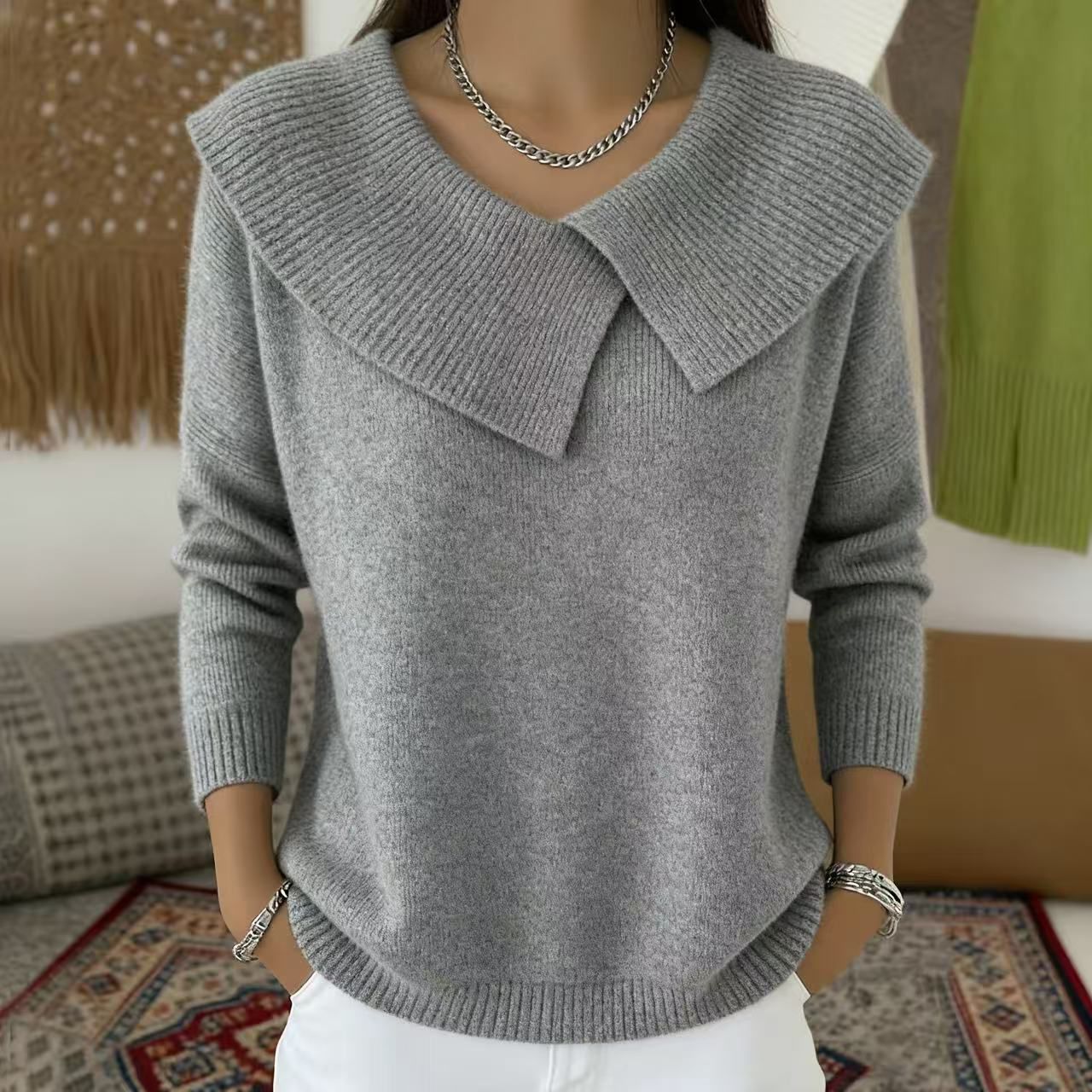 Lucia | Warme Trui met Zachte Kraag ( Tijdelijk 1+1 Gratis )