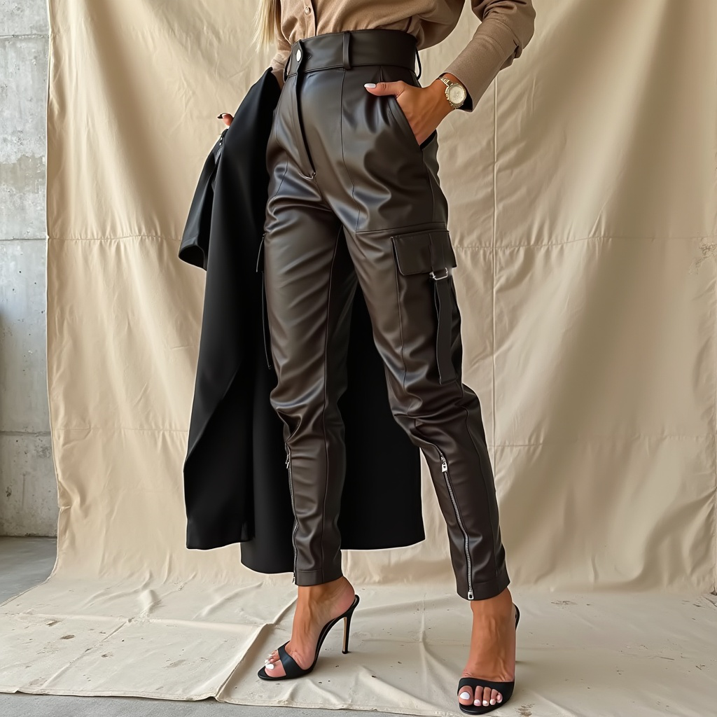 Isabelle – Vegan leren broek