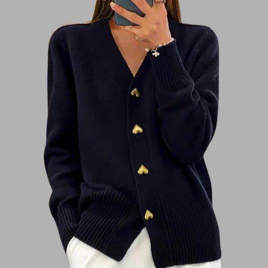 Lovas  | Gebreide vest met hartknopen