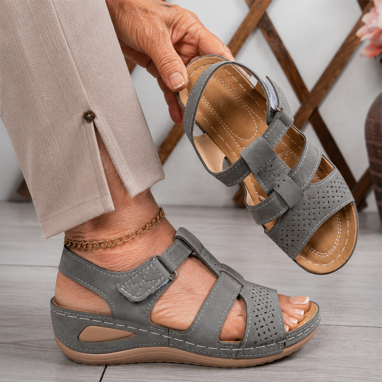 Lovas – Orthopedische Comfort-Sandalen voor Hielspoor, Brede Voeten & Artrose ( Tijdelijk 1+1 Gratis )
