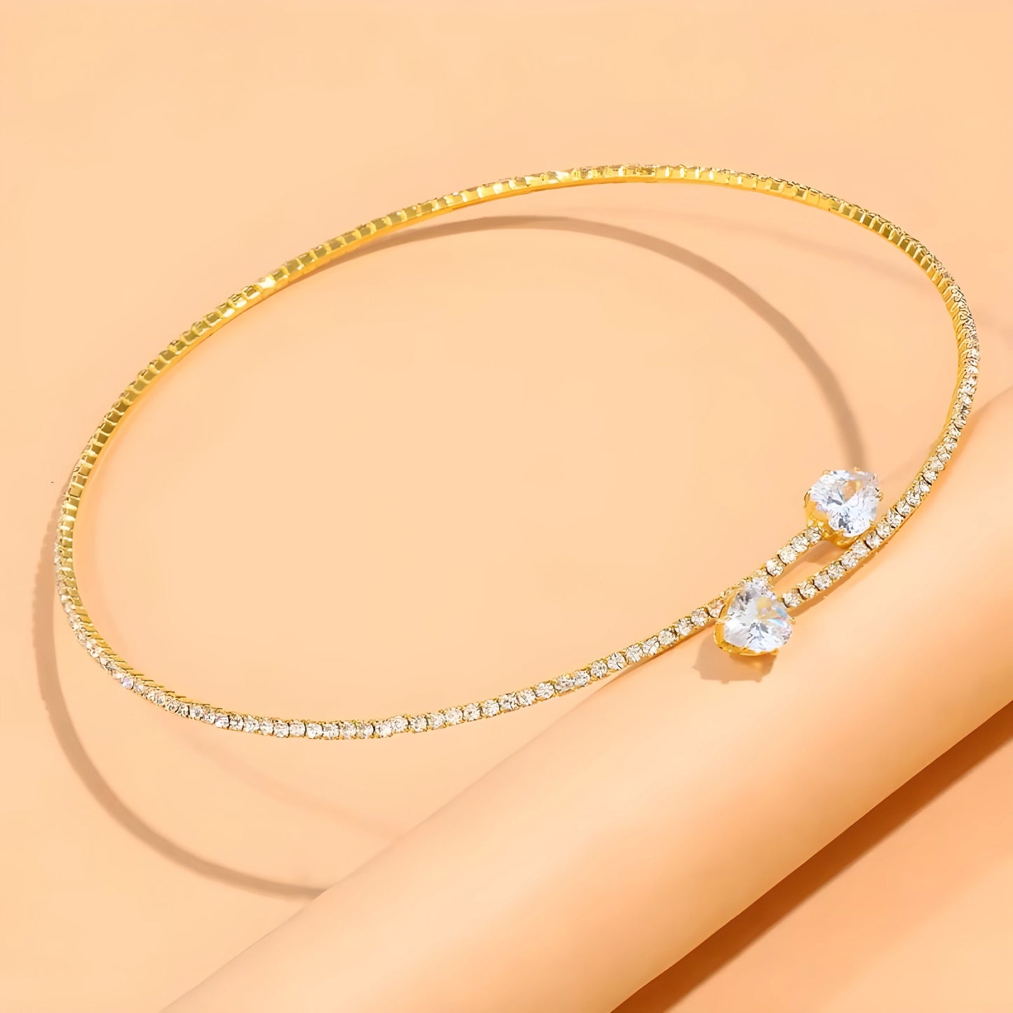 Ophélie – Open Choker met Zirkonia