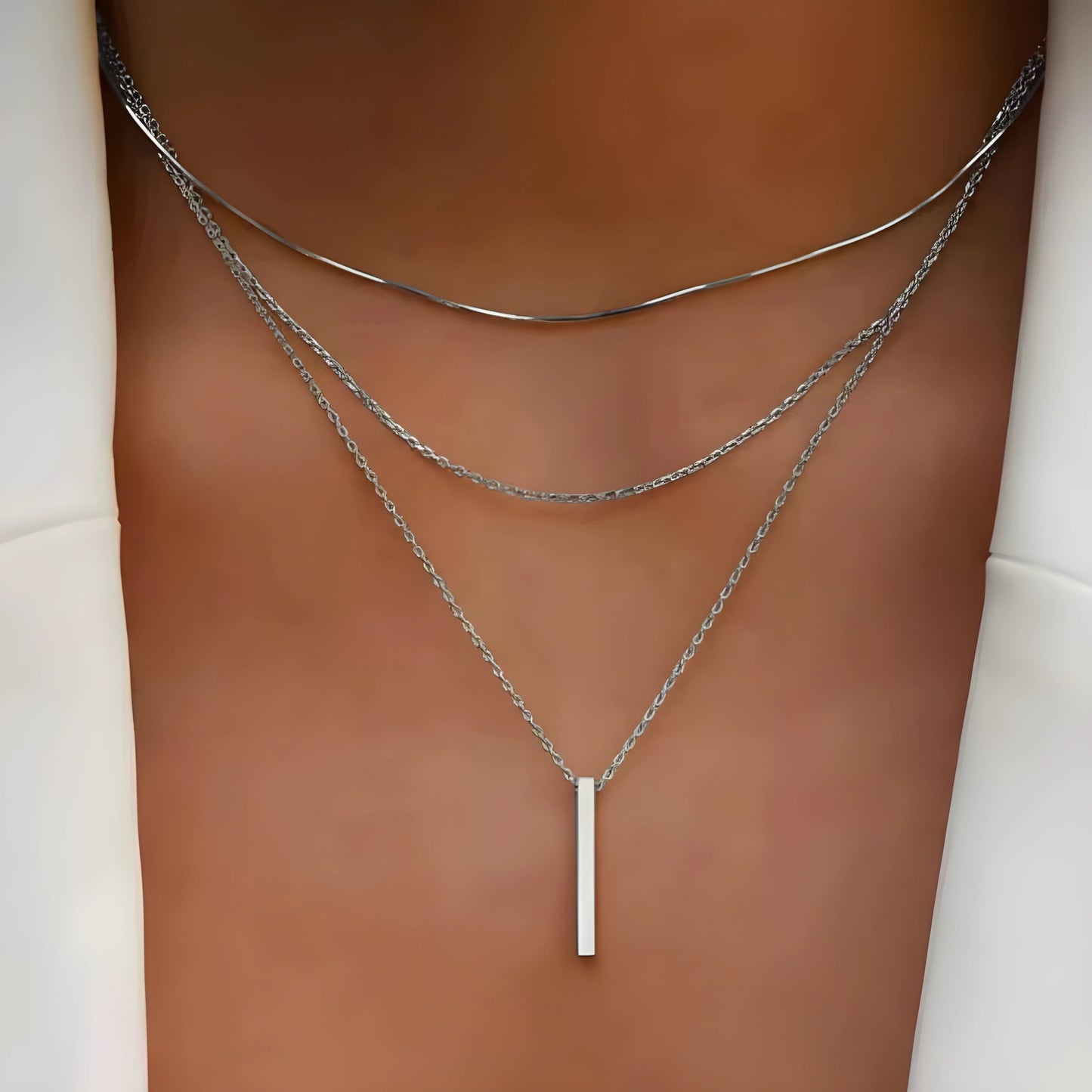 Thaïs – Minimalistische gelaagde ketting
