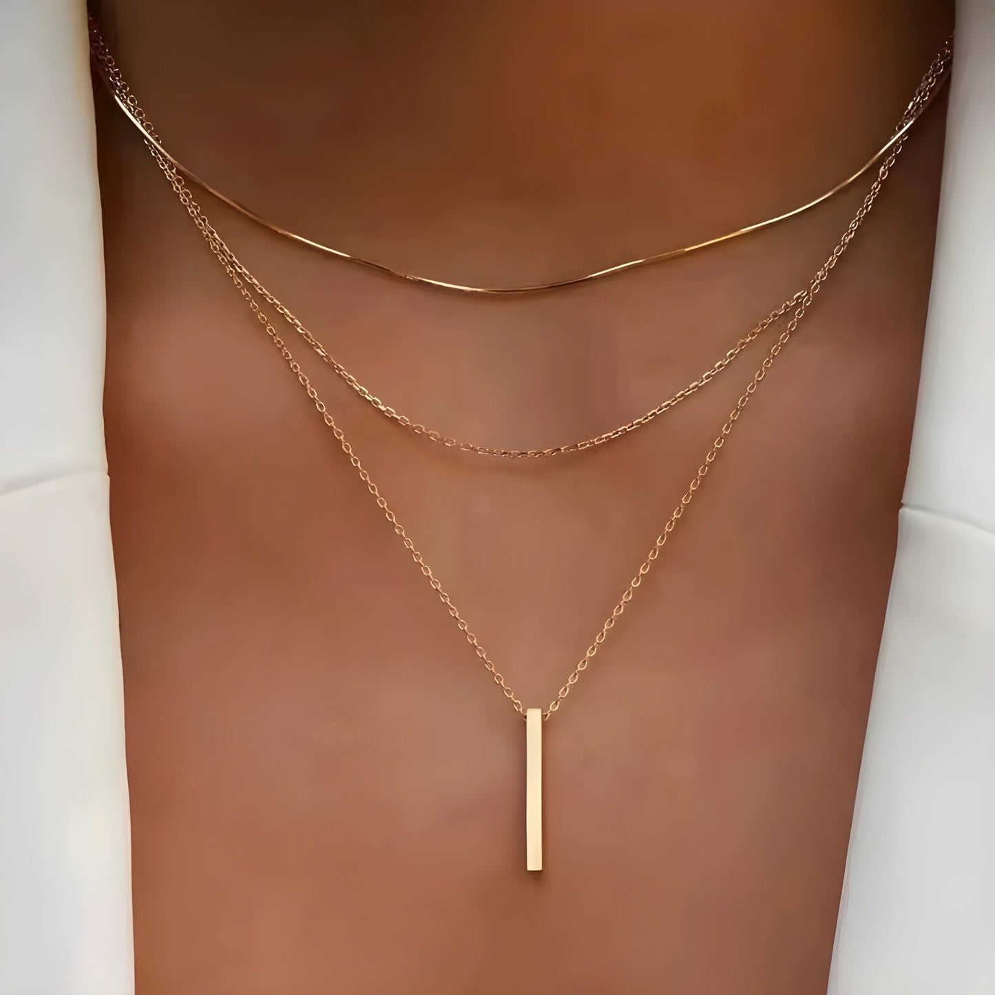 Thaïs – Minimalistische gelaagde ketting