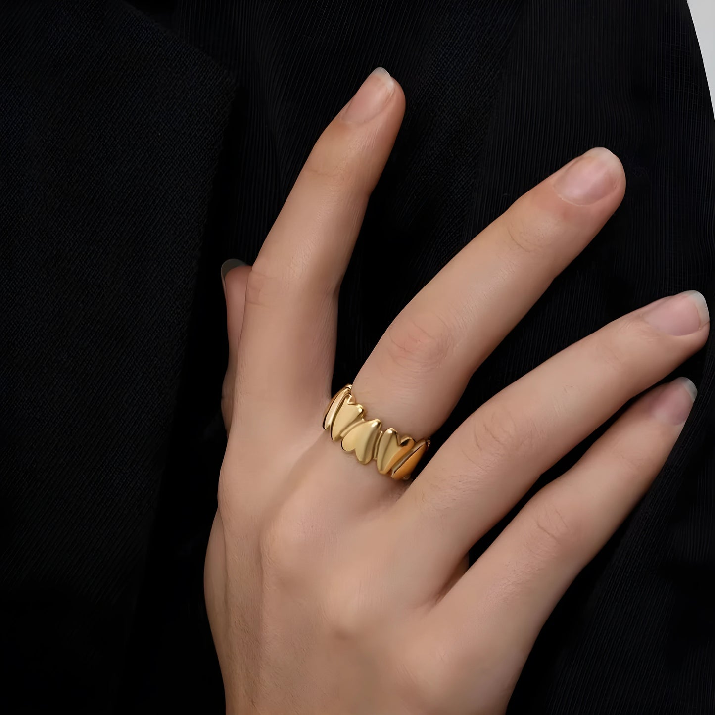 Mélisande – Verstelbare ring van roestvrij staal