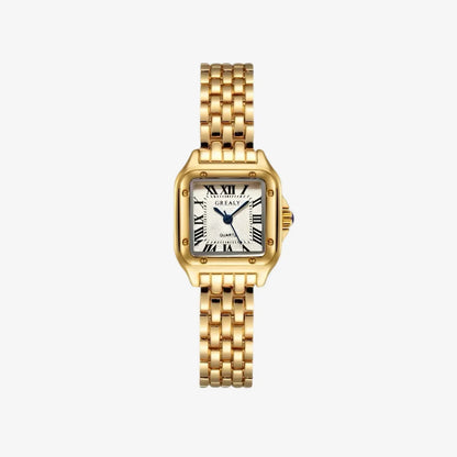Elegante dagelijkse witgouden horloge