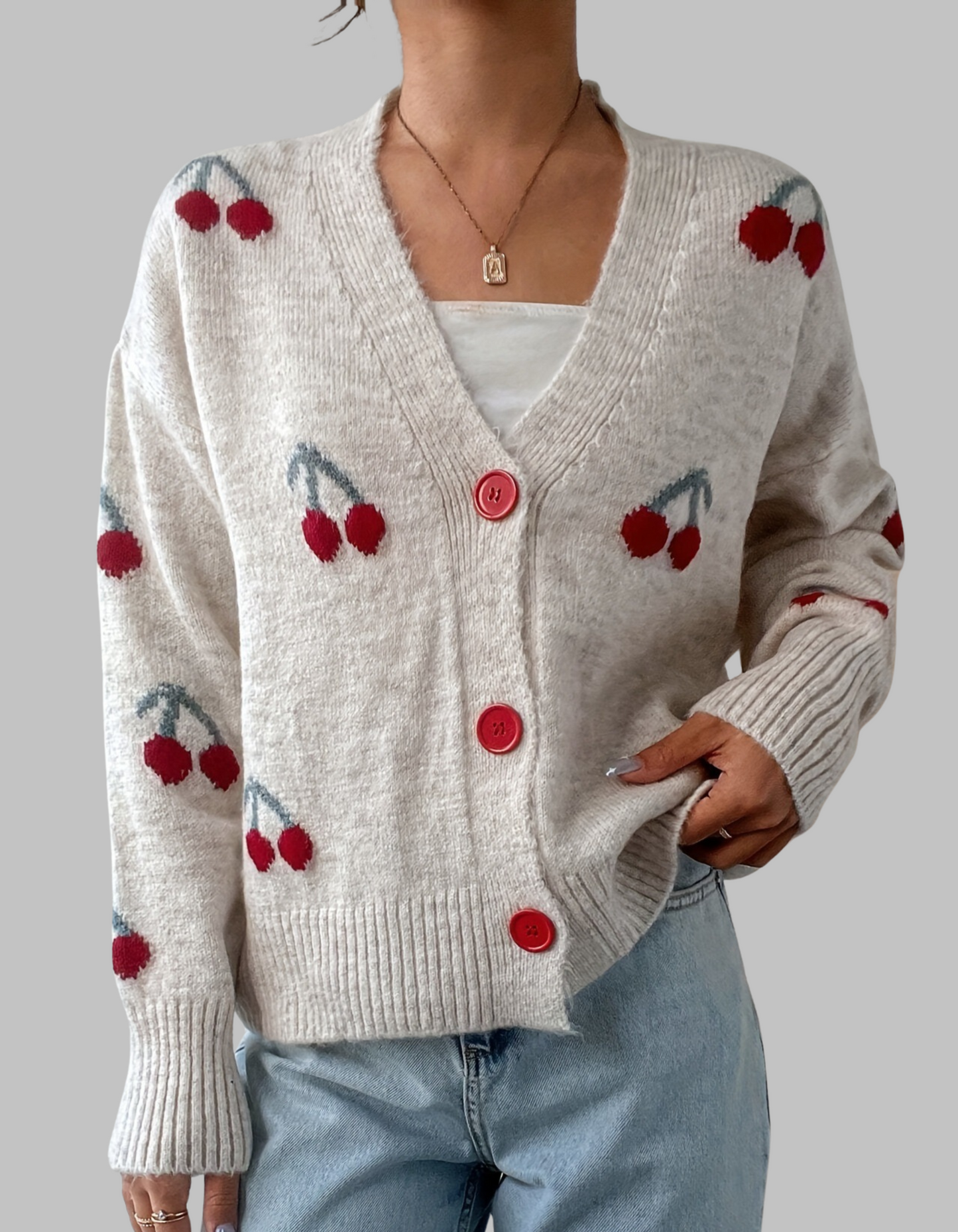 Laure Atelier – Cherry Knit Cardigan