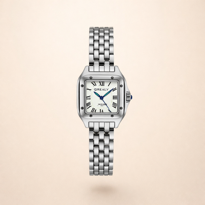Elegante dagelijkse witgouden horloge