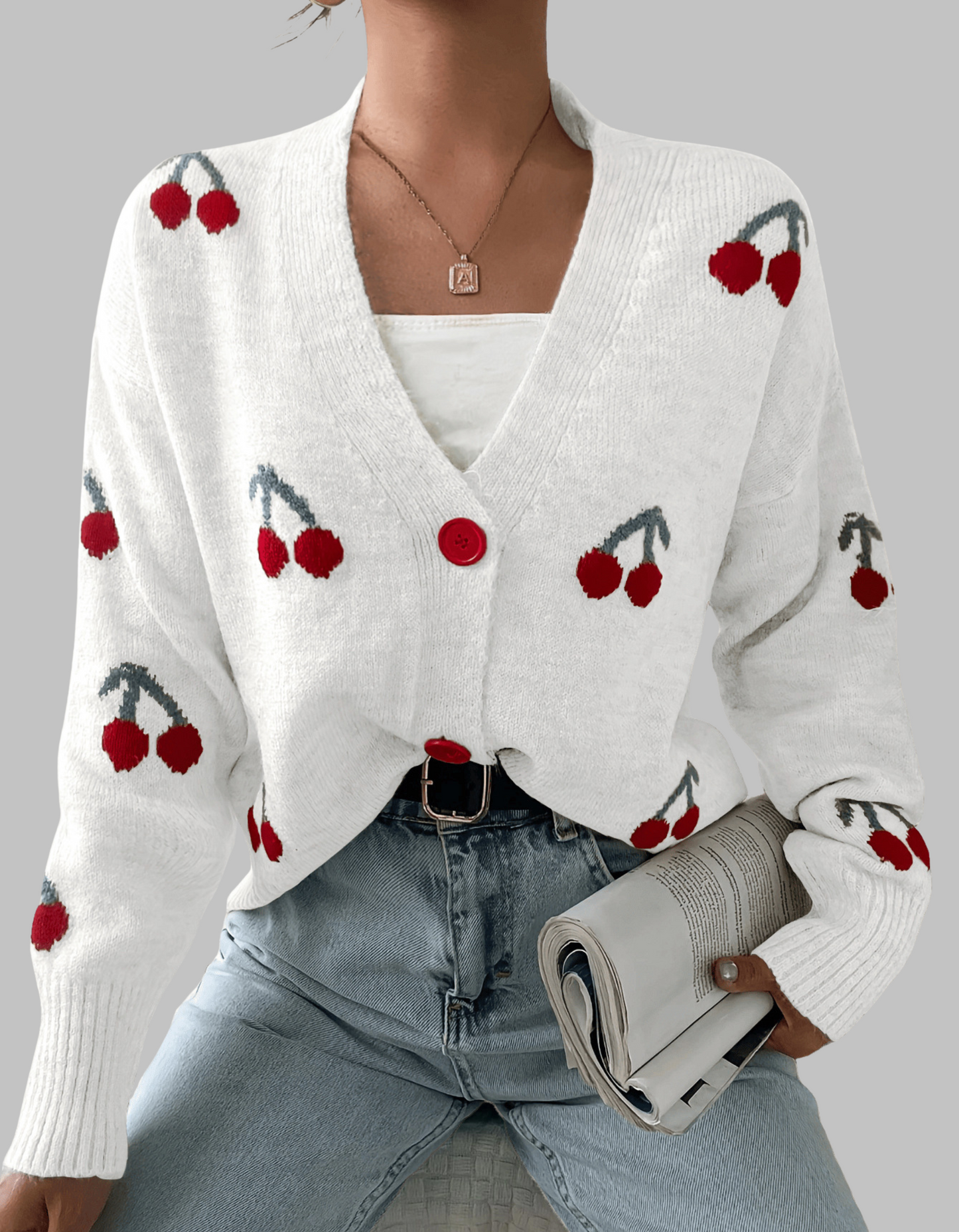 Laure Atelier – Cherry Knit Cardigan
