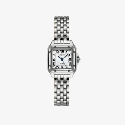 Elegante dagelijkse witgouden horloge