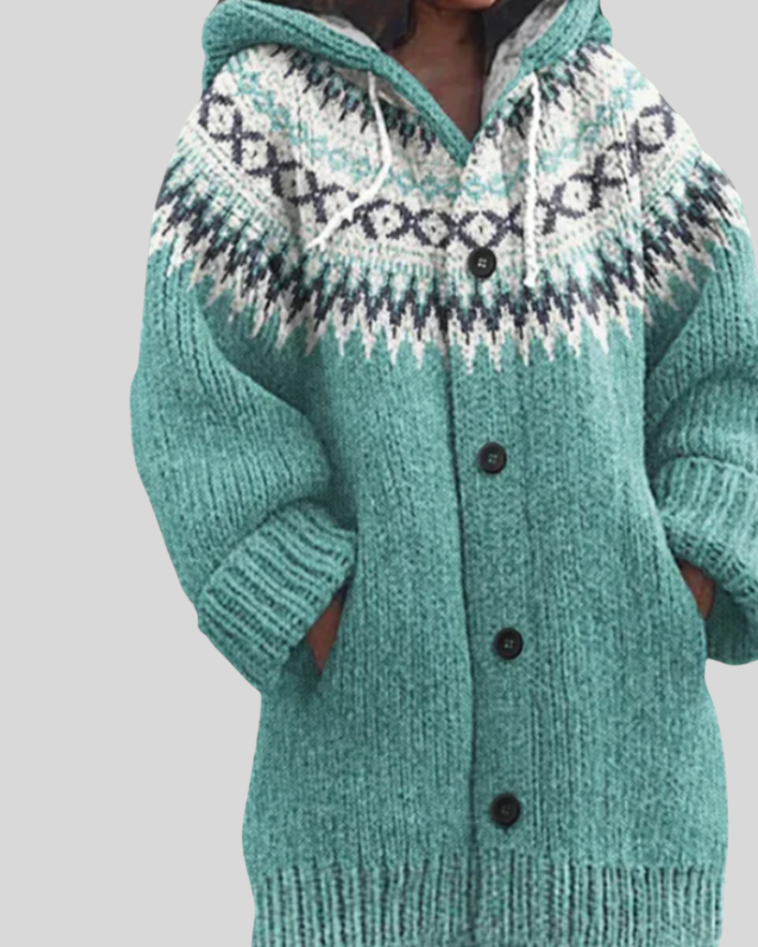 Lovas  | Dikke Gebreide Vest in Katoenmengsel