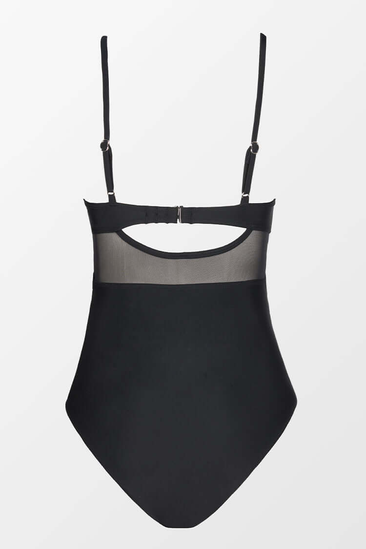 SOFIA - Eénstuk Badpak met Transparante Accenten en Elegante Corrigerende Pasvorm