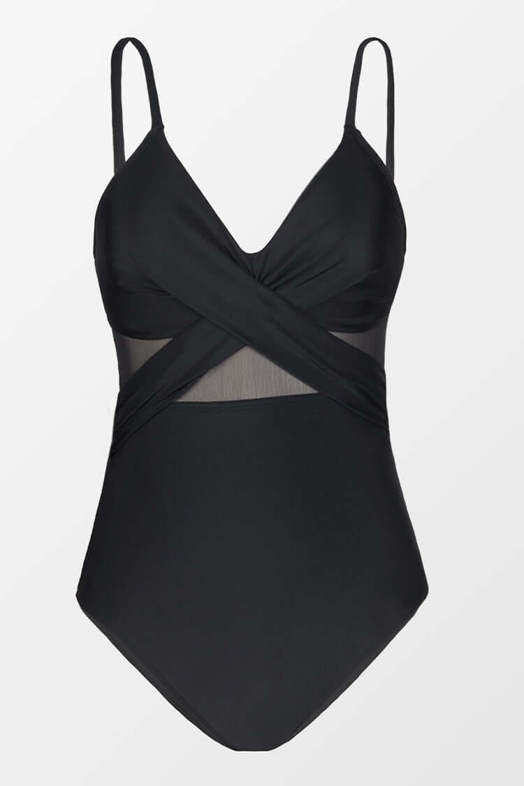 SOFIA - Eénstuk Badpak met Transparante Accenten en Elegante Corrigerende Pasvorm