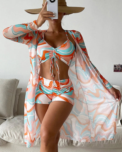 Luna 3-delige bikini set met print