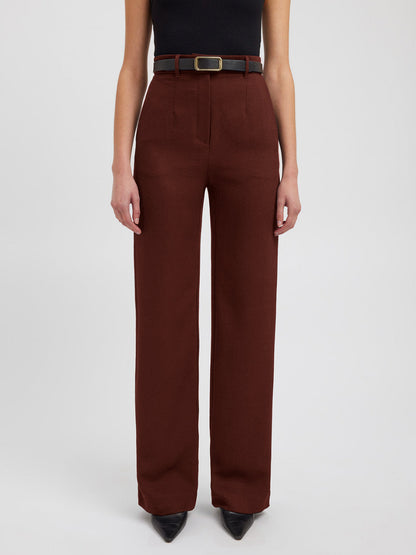 Business Casual Straight Pants met Zakken