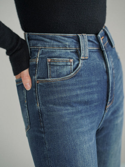 Mid-Waist Bootcut Denim Jeans