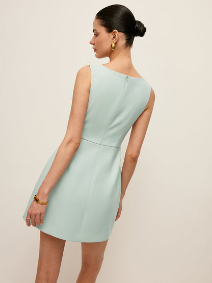 Mint Muse Getailleerde Mini Jurk