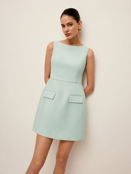 Mint Muse Getailleerde Mini Jurk