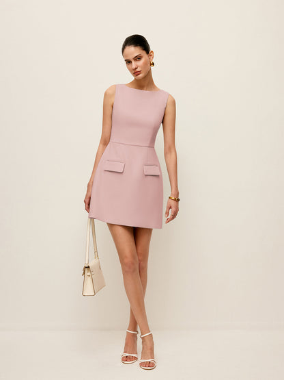 Mint Muse Getailleerde Mini Jurk