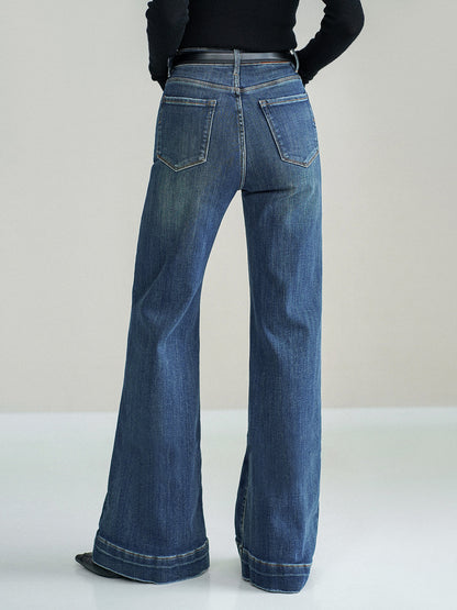 Mid-Waist Bootcut Denim Jeans