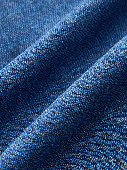 Denim Corset Maxi Jurk – Elegance Editie