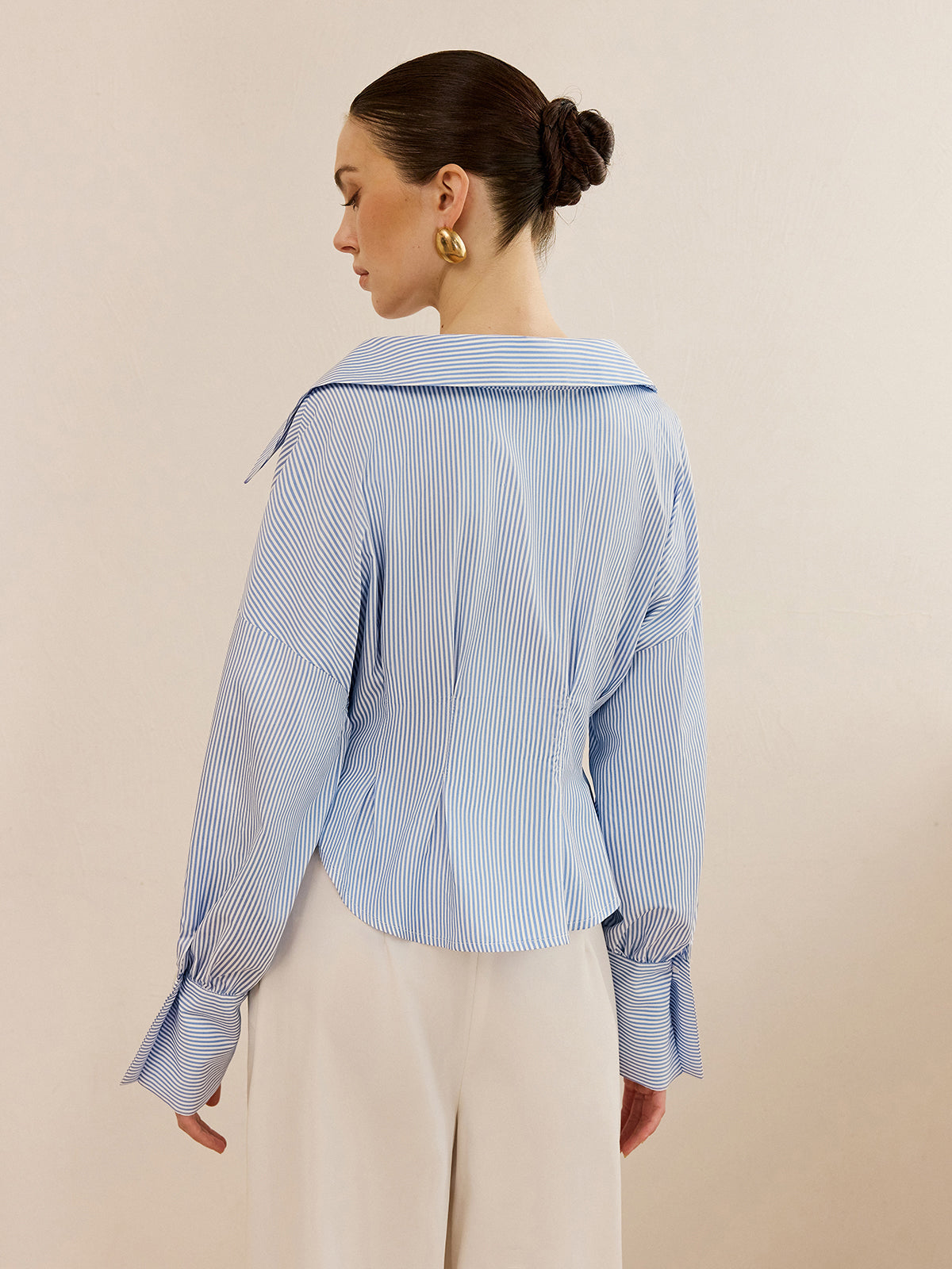 Gestreept Overhemd met Taille Accent