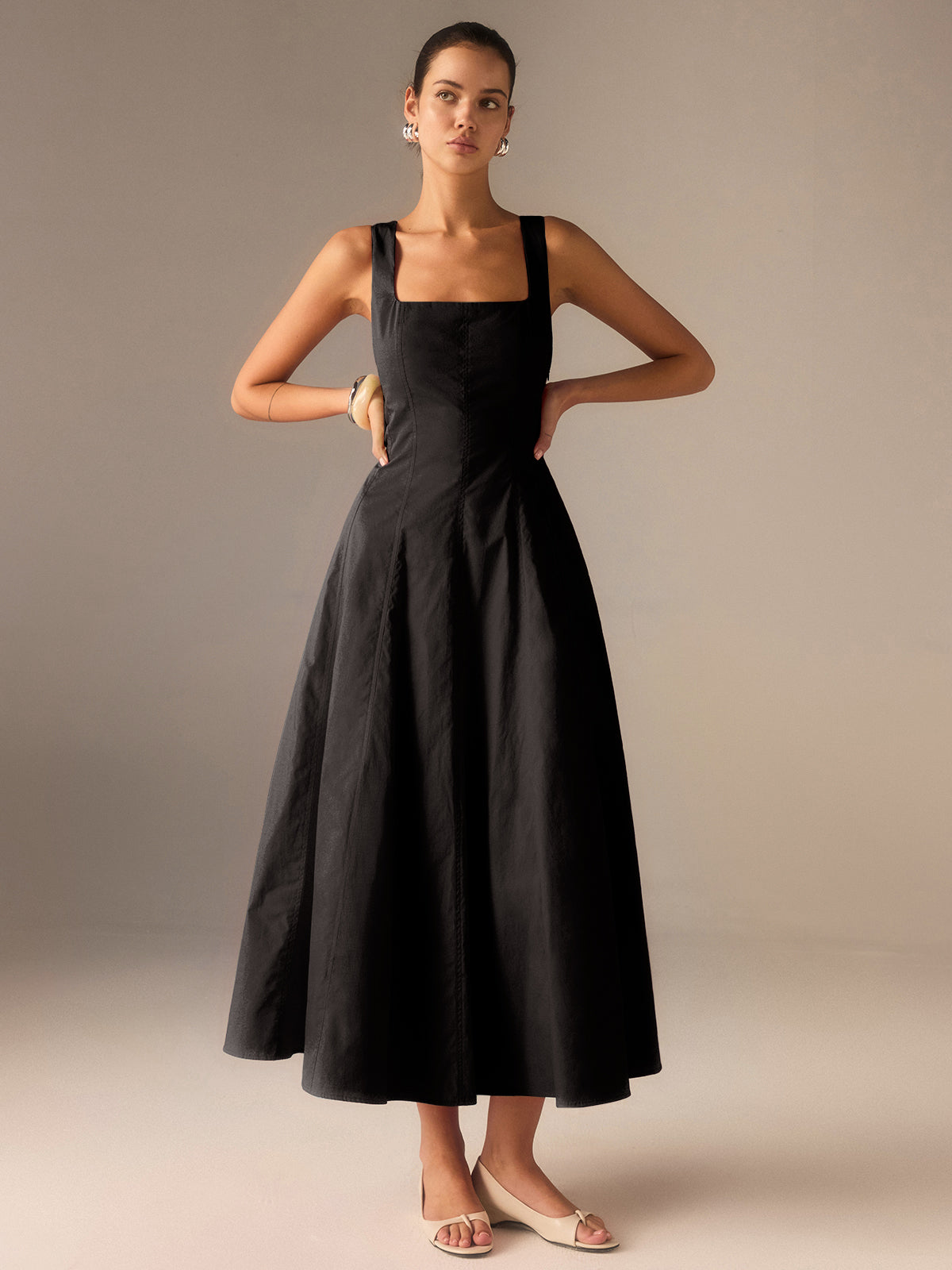 Crimson Grace Gestructureerde Midi Jurk