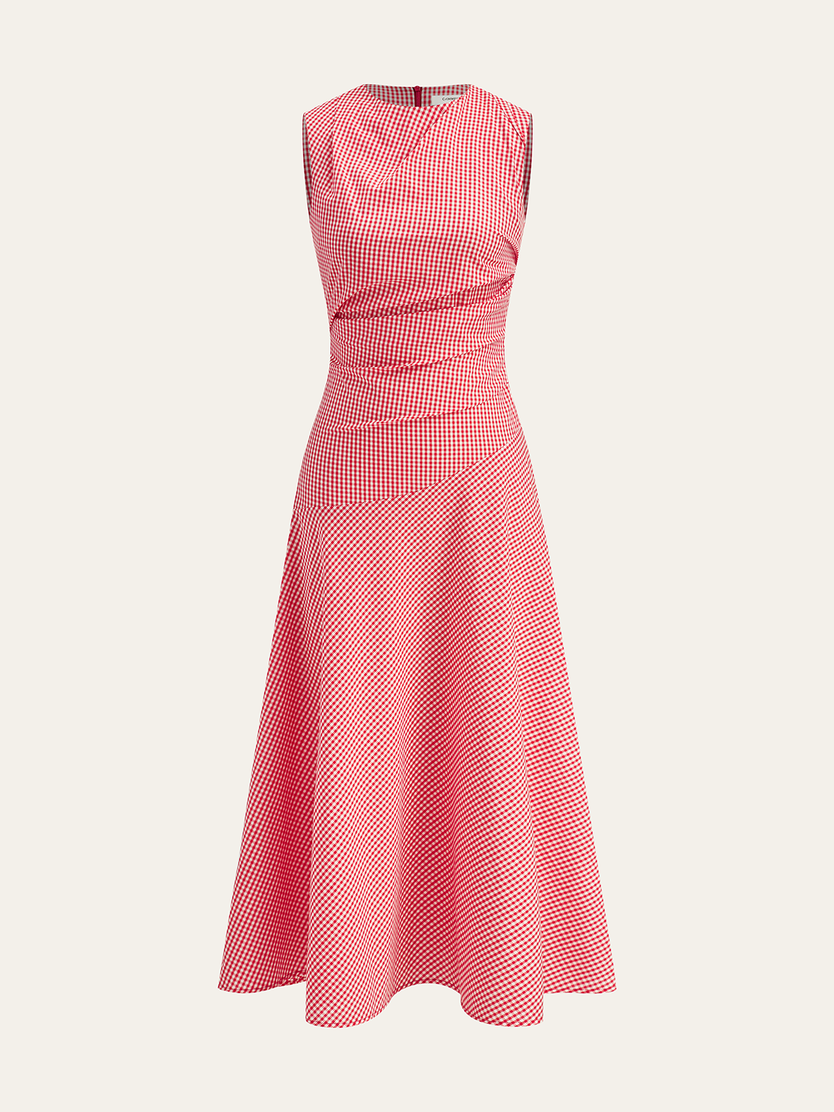 Milano Elegant Midi Jurk met Tailleplooien