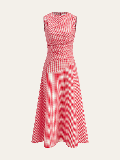 Milano Elegant Midi Jurk met Tailleplooien