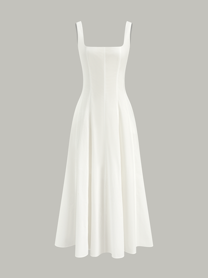 Crimson Grace Gestructureerde Midi Jurk