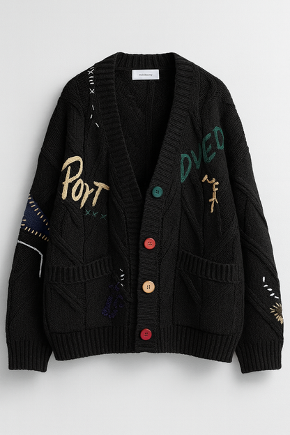 Laure Atelier – Color Patch Knit Cardigan