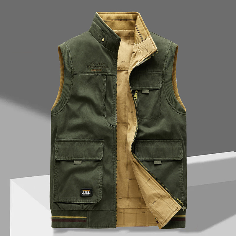 Crispin – Mouwloze Vest met Veel Zakjes