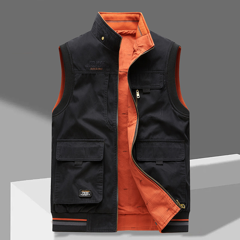 Crispin – Mouwloze Vest met Veel Zakjes