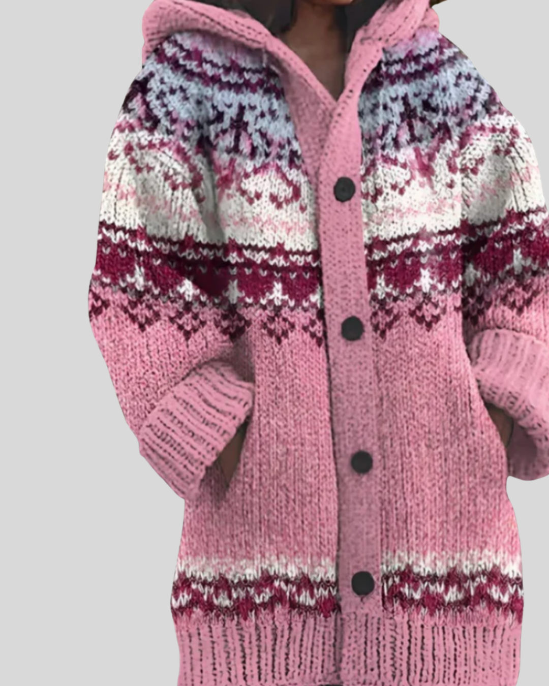 Lovas  | Dikke Gebreide Vest in Katoenmengsel