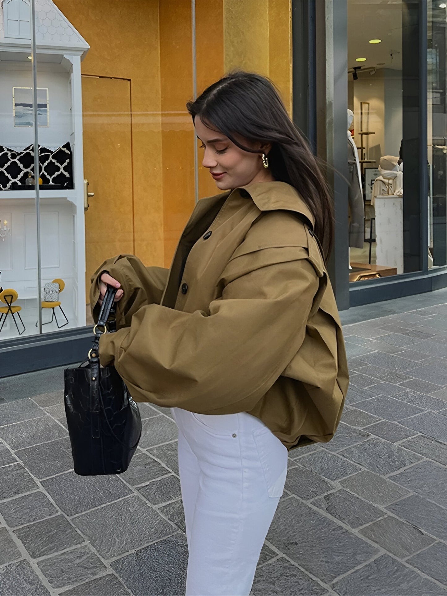 Amelia - Korte trenchcoat