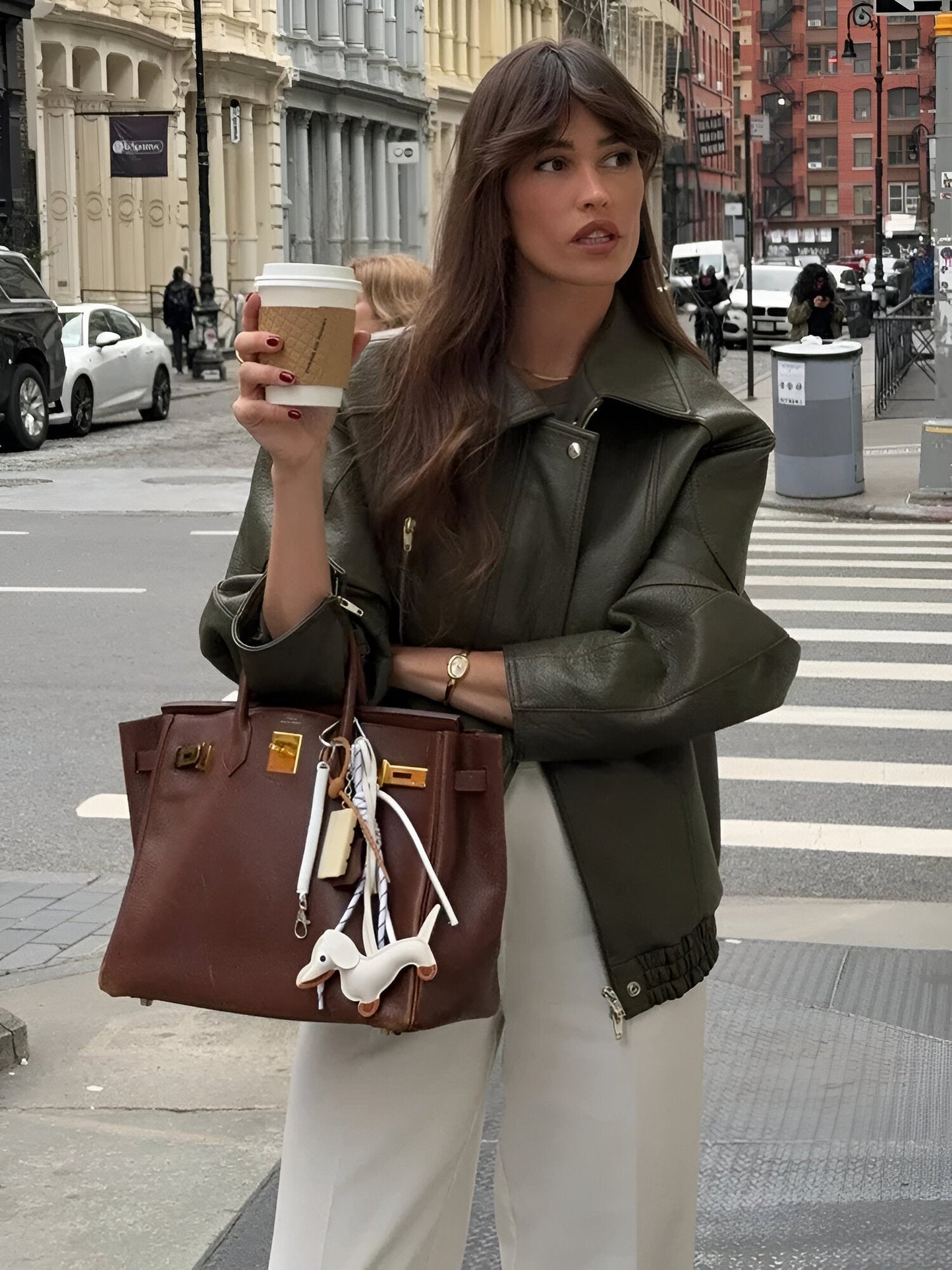 Sienna - Vintage leren herfstjas