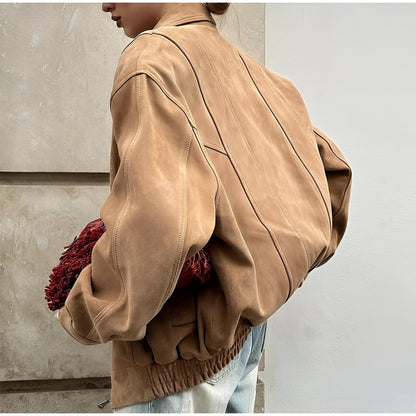 Isabella - Suède patchwork jas