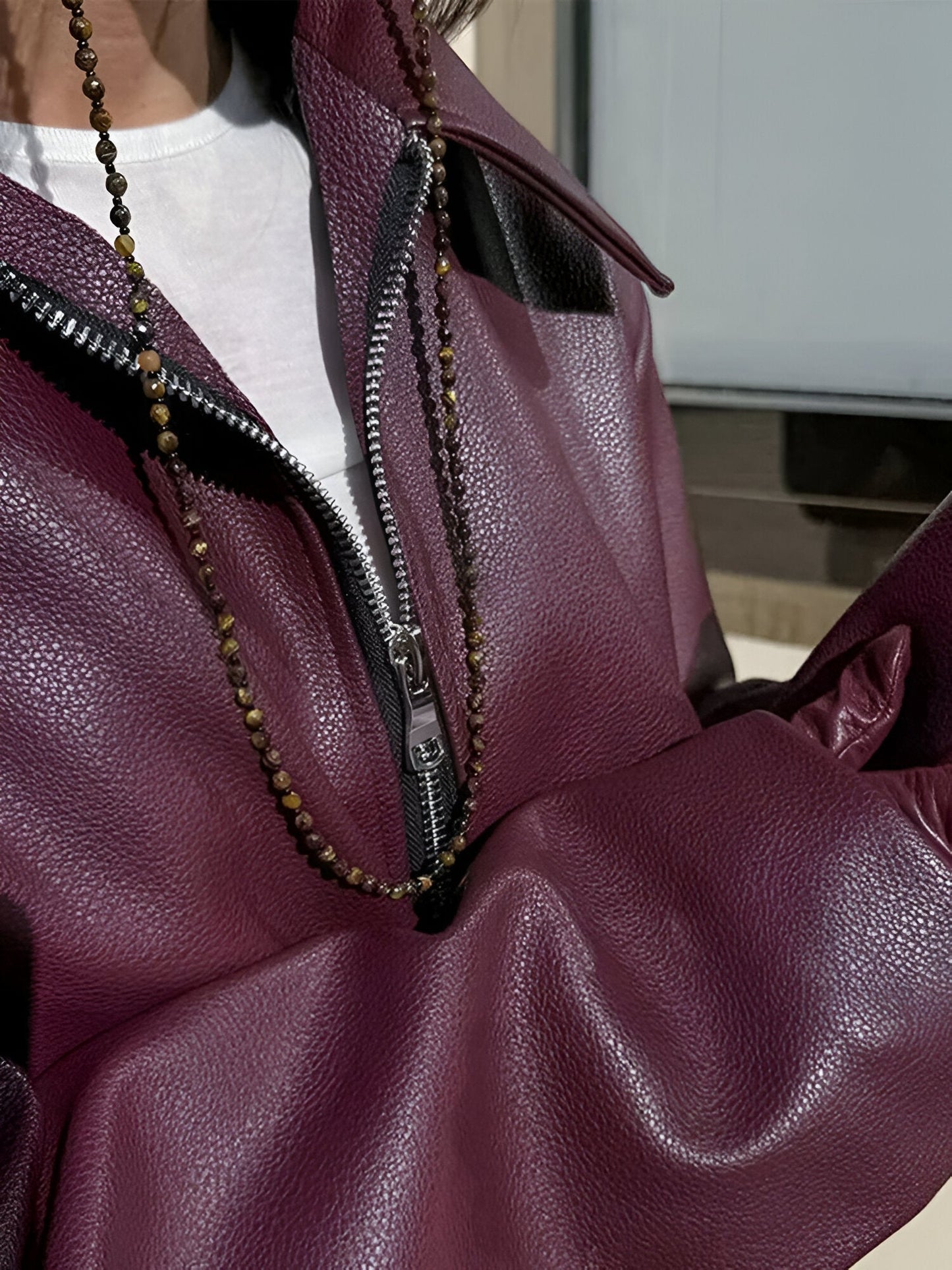 Julia - Leren bomberjas