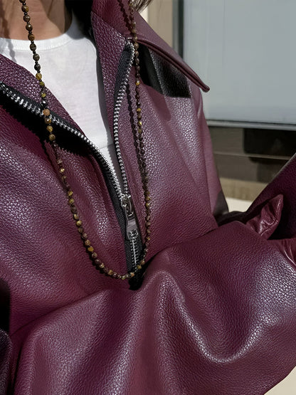 Julia - Leren bomberjas