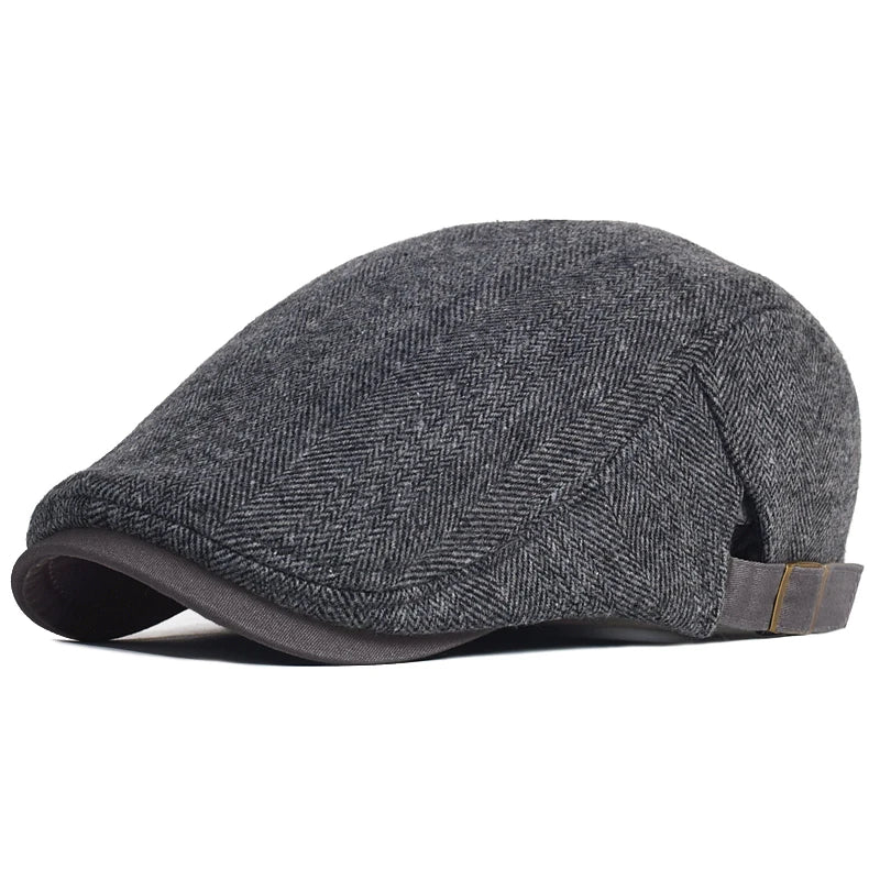 Lovas™ | Moderne Heren Pet met Herringbone Motief