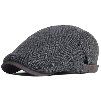 Lovas™ | Moderne Heren Pet met Herringbone Motief