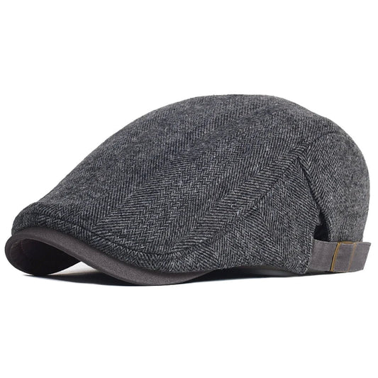 Lovas™ | Moderne Heren Pet met Herringbone Motief