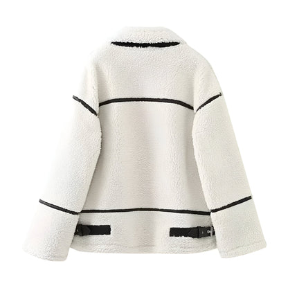 Clara - Lamswollen herfstjas