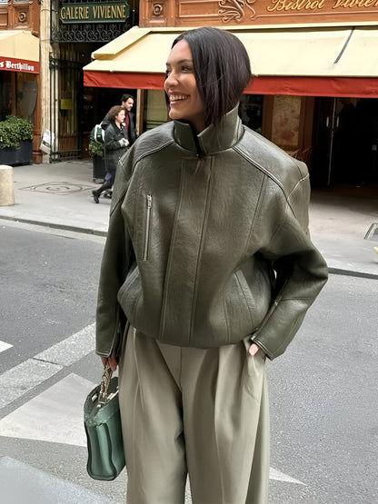 Sienna - Vintage leren herfstjas