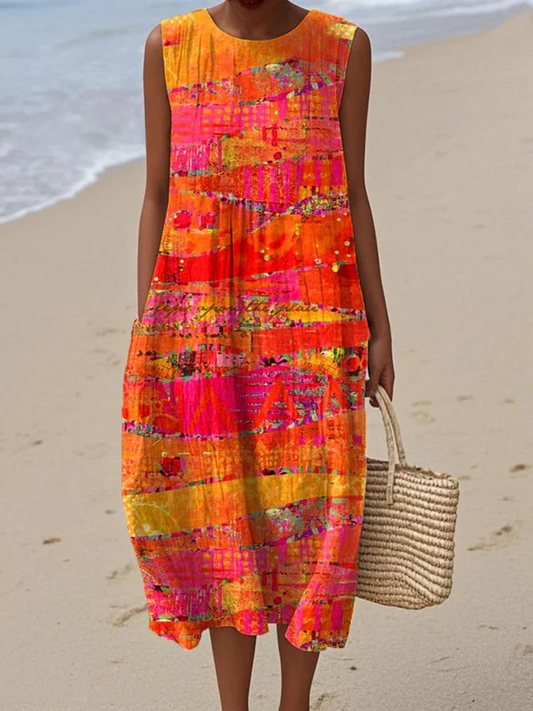 Faye| Midi Jurk Sunset