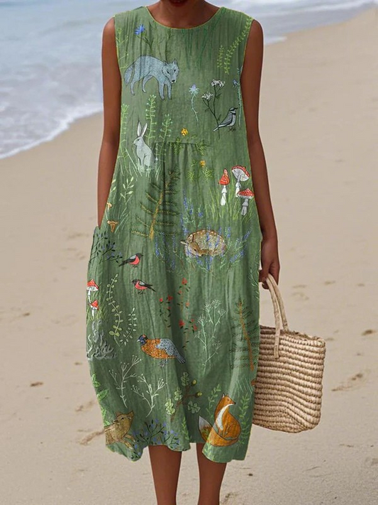Speranza | Midi Jurk Woodland