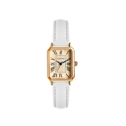 Elegante gouden horloge met een verfijnd steentje