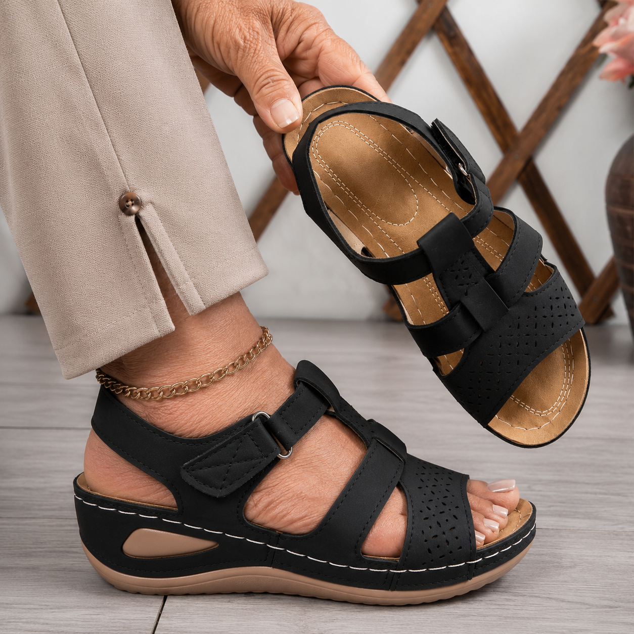 Lovas – Orthopedische Comfort-Sandalen voor Hielspoor, Brede Voeten & Artrose ( Tijdelijk 1+1 Gratis )