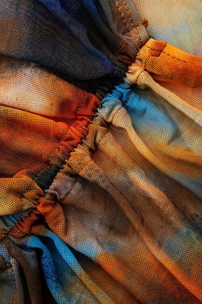 Siena - Set van gekruiste badkleding en aquarel pareo