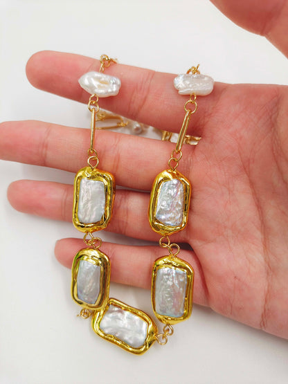 Célestine – Vergulde zoetwaterparelketting